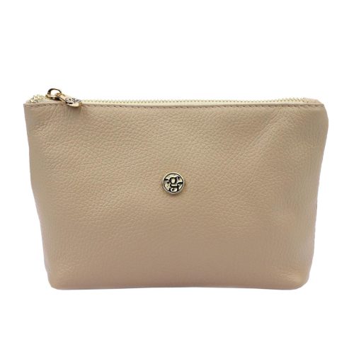 Gregorio COSMETICS-005 DOLLARO taupe női marhabőr kozmetikai táska 21 x 13 x 8 cm