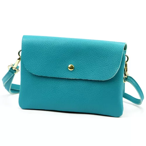 Luka 26-116 DOLLARO türkiz női bőr kézitáska 20 x 14.5 x 4 cm