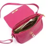  Dámska kožená kabelka cez rameno Luka 26-125 D magenta 22,5 x 14,5 x 9 cm