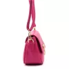  Dámska kožená kabelka cez rameno Luka 26-125 D magenta 22,5 x 14,5 x 9 cm