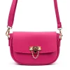  Dámska kožená kabelka cez rameno Luka 26-125 D magenta 22,5 x 14,5 x 9 cm