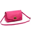  Dámska kožená kabelka cez rameno Luka 26-121 D magenta 30 x 16 x 12 cm
