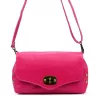  Dámska kožená kabelka cez rameno Luka 26-121 D magenta 30 x 16 x 12 cm