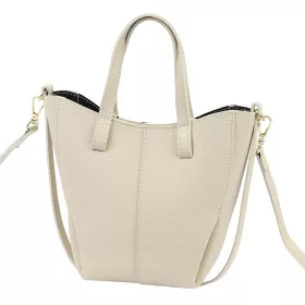    Dámska kožená kabelka Luka 26-124 DOLLARO béžovej farby 24 x 21 x 10 cm