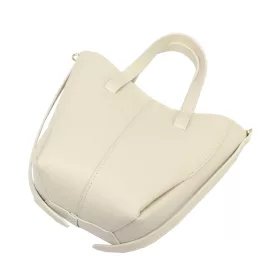    Dámska kožená kabelka Luka 26-124 DOLLARO béžovej farby 24 x 21 x 10 cm
