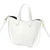Luka 26-124 DOLLARO fehér női bőr kézitáska 24 x 21 x 10 cm