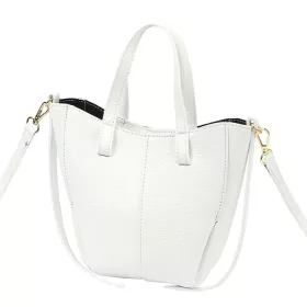   Luka 26-124 DOLLARO fehér női bőr kézitáska 24 x 21 x 10 cm