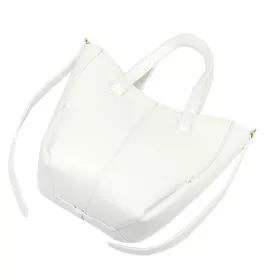    Dámska kožená kabelka Luka 26-124 DOLLARO biela 24 x 21 x 10 cm