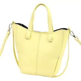   Dámska kožená kabelka Luka 26-124 DOLLARO svetložltá 24 x 21 x 10 cm