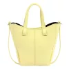 Dámska kožená kabelka Luka 26-124 DOLLARO svetložltá 24 x 21 x 10 cm