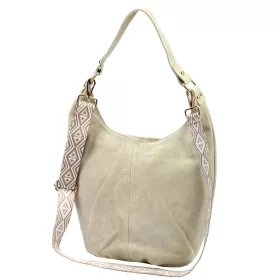    Dámska kožená kabelka cez rameno Luka 26-049-2 béžovej farby 30 x 26 x 16 cm