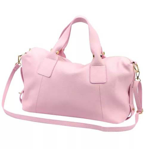  Dámska kožená kabelka Luka 26-119 DOLLARO púdrovej farby 47 x 25 x 16 cm