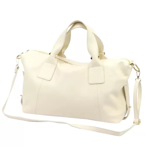  Dámska kožená kabelka Luka 26-119 DOLLARO béžovej farby 47 x 25 x 16 cm