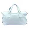  Dámska kožená kabelka Luka 26-119 DOLLARO modrá 47 x 25 x 16 cm