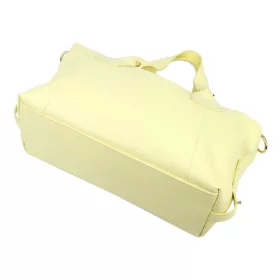   Dámska kožená kabelka Luka 26-119 DOLLARO svetložltá 47 x 25 x 16 cm