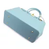  Dámska kožená kabelka Luka 26-002 DOLLARO modrá 35 x 26,5 x 15,5 cm