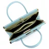  Dámska kožená kabelka Luka 26-002 DOLLARO modrá 35 x 26,5 x 15,5 cm