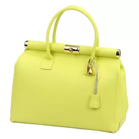    Luka 26-002 DOLLARO žltá dámska kožená kabelka 35 x 26,5 x 15,5 cm