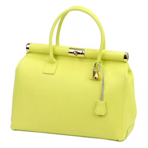 Luka 26-002 DOLLARO sárga női bőr kézitáska 35 x 26.5 x 15.5 cm