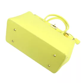    Luka 26-002 DOLLARO žltá dámska kožená kabelka 35 x 26,5 x 15,5 cm