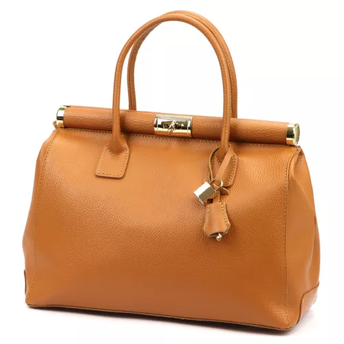  Luka 26-002 DOLLARO hnedá dámska kožená kabelka 35 x 26,5 x 15,5 cm