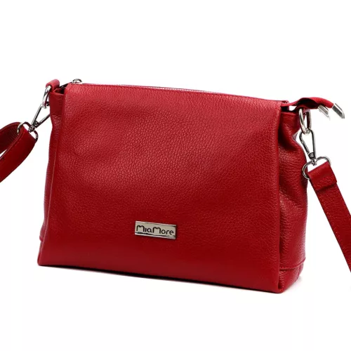 MiaMore 01-002 DOLLARO bordó női bőr kézitáska 27 x 20 x 10 cm