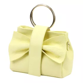    Dámska kožená kabelka Luka 26-123 DOLLARO svetložltá 33 x 22 x 13 cm