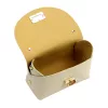 Dámska kožená kabelka Luka 26-106-2 DOLLARO béžovej farby 19 x 13 x 9 cm