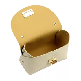    Dámska kožená kabelka Luka 26-106-2 DOLLARO béžovej farby 19 x 13 x 9 cm