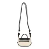  Dámska kožená kabelka EGO ECS0033WF 030026WL béžovo-čierna, cez rameno 23×13×8 cm
