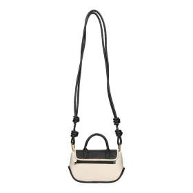    Dámska kožená kabelka EGO ECS0033WF 030026WL béžovo-čierna, cez rameno 23×13×8 cm