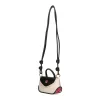  Dámska kožená kabelka EGO ECS0033WF 030026WL béžovo-čierna, cez rameno 23×13×8 cm