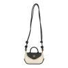  Dámska kožená kabelka EGO ECS0033WF 030026WL béžovo-čierna, cez rameno 23×13×8 cm