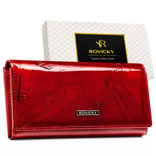  Dámska peňaženka Rovicky RPN-24A-FO-YM červená 18,5 x 9,5 x 3 cm