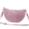 Luka 26-128 lila női velúr bőr bőr kézitáska 30 x 17 x 5 cm