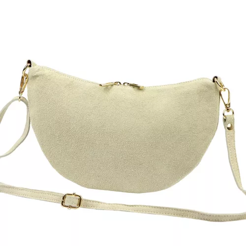 Luka 26-128 bézs női velúr bőr bőr kézitáska 30 x 17 x 5 cm