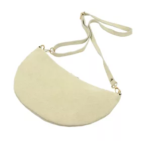   Luka 26-128 bézs női velúr bőr bőr kézitáska 30 x 17 x 5 cm