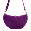 Luka 26-128 lila női velúr bőr bőr kézitáska 30 x 17 x 5 cm