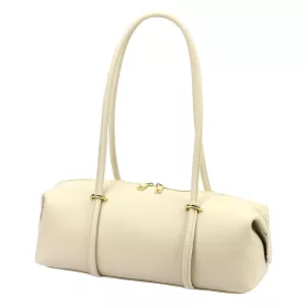   Dámska kožená kabelka Luka 26-129 DOLLARO béžovej farby 39 x 19 x 16 cm