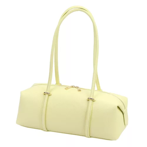  Dámska kožená kabelka Luka 26-129 DOLLARO svetložltá 39 x 19 x 16 cm