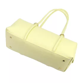    Dámska kožená kabelka Luka 26-129 DOLLARO svetložltá 39 x 19 x 16 cm