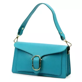   Luka 26-126 DOLLARO türkiz női bőr kézitáska 26.5 x 14.5 x 10 cm