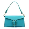 Luka 26-126 DOLLARO türkiz női bőr kézitáska 26.5 x 14.5 x 10 cm