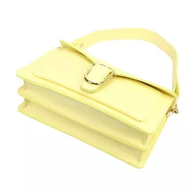    Dámska kožená kabelka Luka 26-126 DOLLARO svetložltá 26,5 x 14,5 x 10 cm