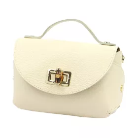    Dámska kožená kabelka Luka 26-106-2 DOLLARO krémovej farby 19 x 13 x 9 cm