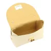  Dámska kožená kabelka Luka 26-106-2 DOLLARO krémovej farby 19 x 13 x 9 cm