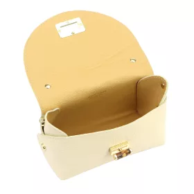    Dámska kožená kabelka Luka 26-106-2 DOLLARO krémovej farby 19 x 13 x 9 cm