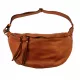  Dámska kožená crossbody kabelka VS 019 koňakovej farby 40 x 20 x 14 cm