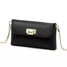    Dámska kožená kabelka Luka 25-001 DOLLARO čierna 22 x 12,5 x 6 cm