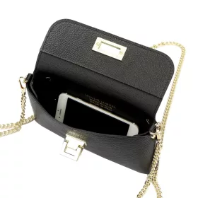    Dámska kožená kabelka Luka 25-001 DOLLARO čierna 22 x 12,5 x 6 cm